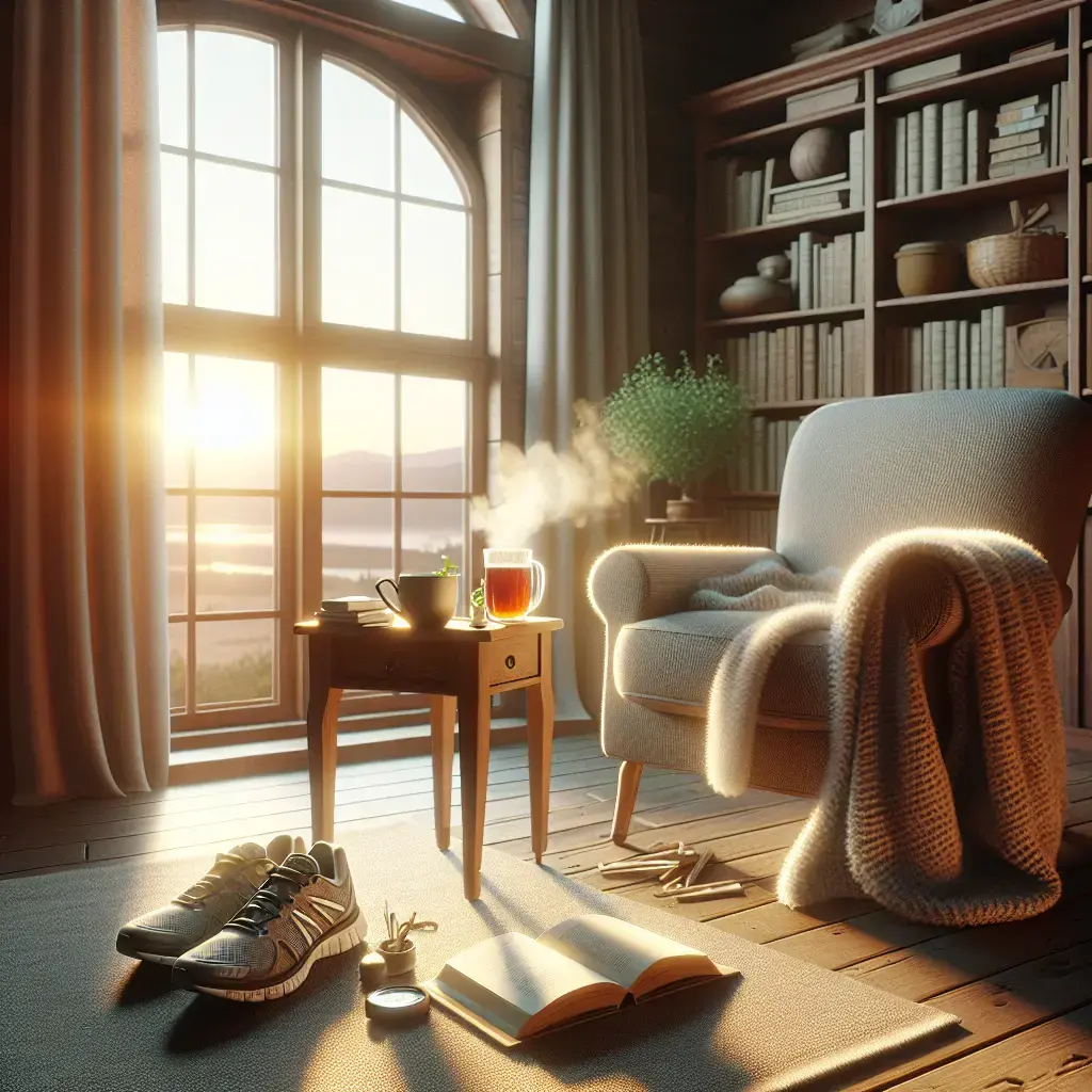 Representation of Rest Day to Recharge and Prepare for a New Week of Running